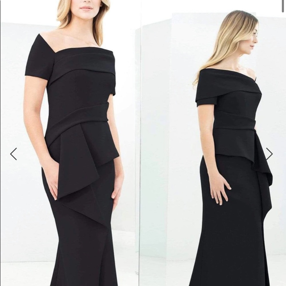 Alexander by Daymor - asymmetrical peplum gown